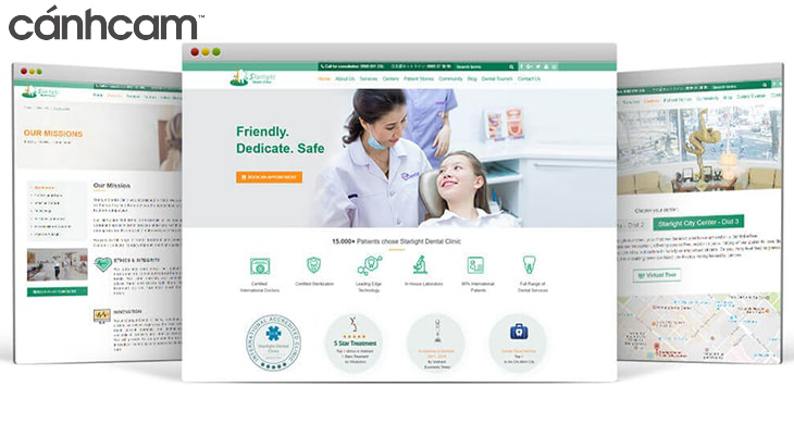 Website Starlight Dental do Cánh Cam thiết kế