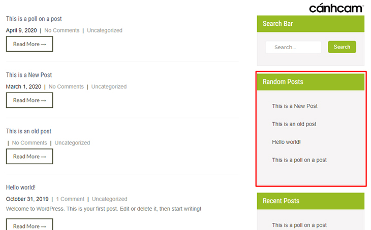 Advanced Random Posts Widget là một plugin miễn phí