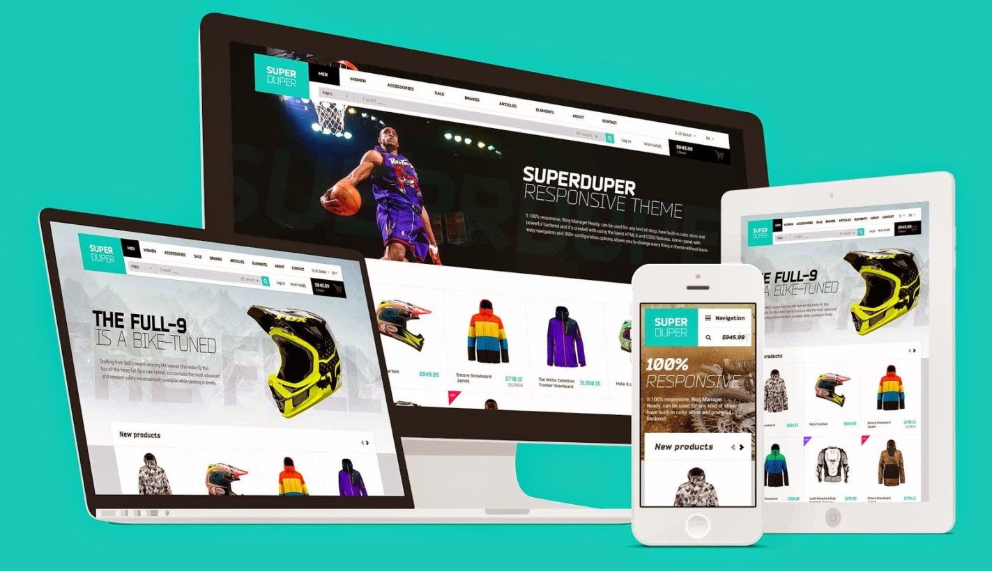 Giao diện website bán đồ thể thao đơn giản, ấn tượng và toát lên vẻ đẹp mạnh mẽ