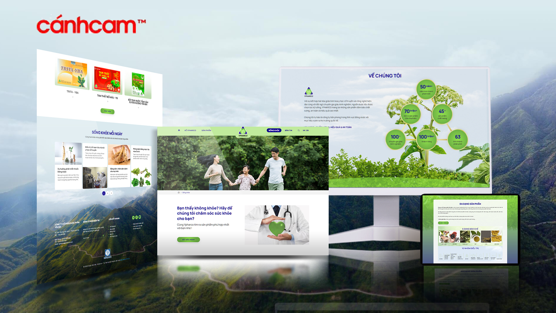 top mẫu website y tế đẹp website Dược Yên Bái YPharco