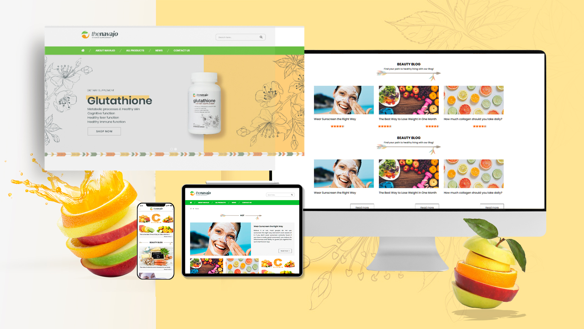 top mẫu website y tế đẹp website the Navajo