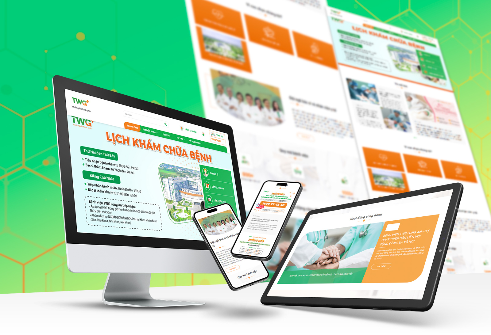 top mẫu website y tế đẹp website Bệnh viện TWG