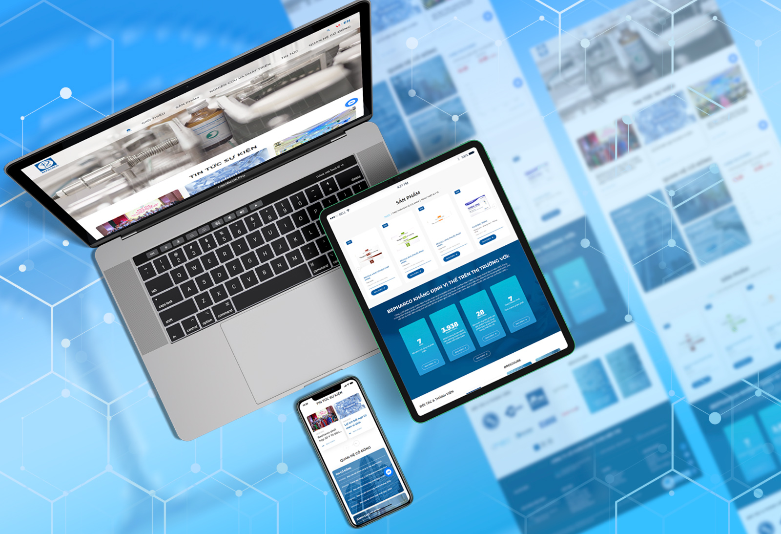 top mẫu website y tế đẹp website dược Bến Tre Bepharco