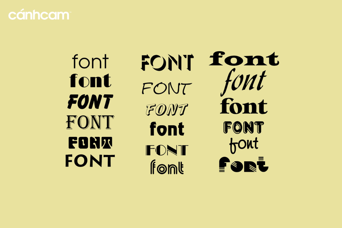 Font chữ thể hiện phong cách riêng của thương hiệu.