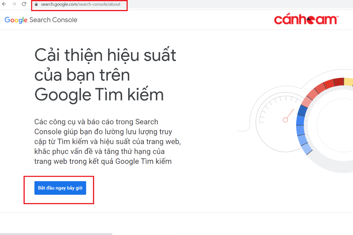 Cách đăng ký Google Search Console bước 1