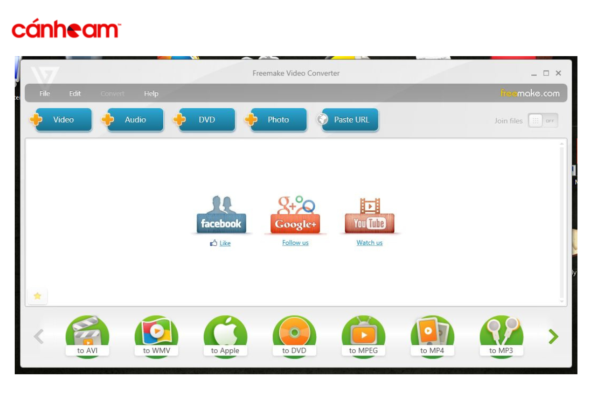 Freemake cho phép bạn tải nhiều video trực tuyến từ nhiều website chia sẻ video
