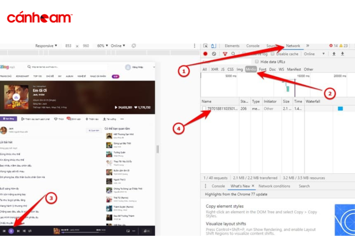 Sử dụng Devtools để tải video từ web về máy tính