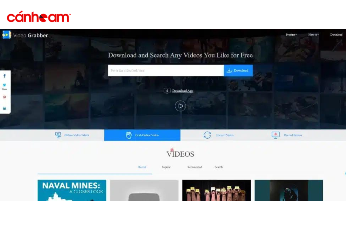 VideoGrabber.net giúp người dùng dễ dàng tải về các video trên web bằng thao tác đơn giản