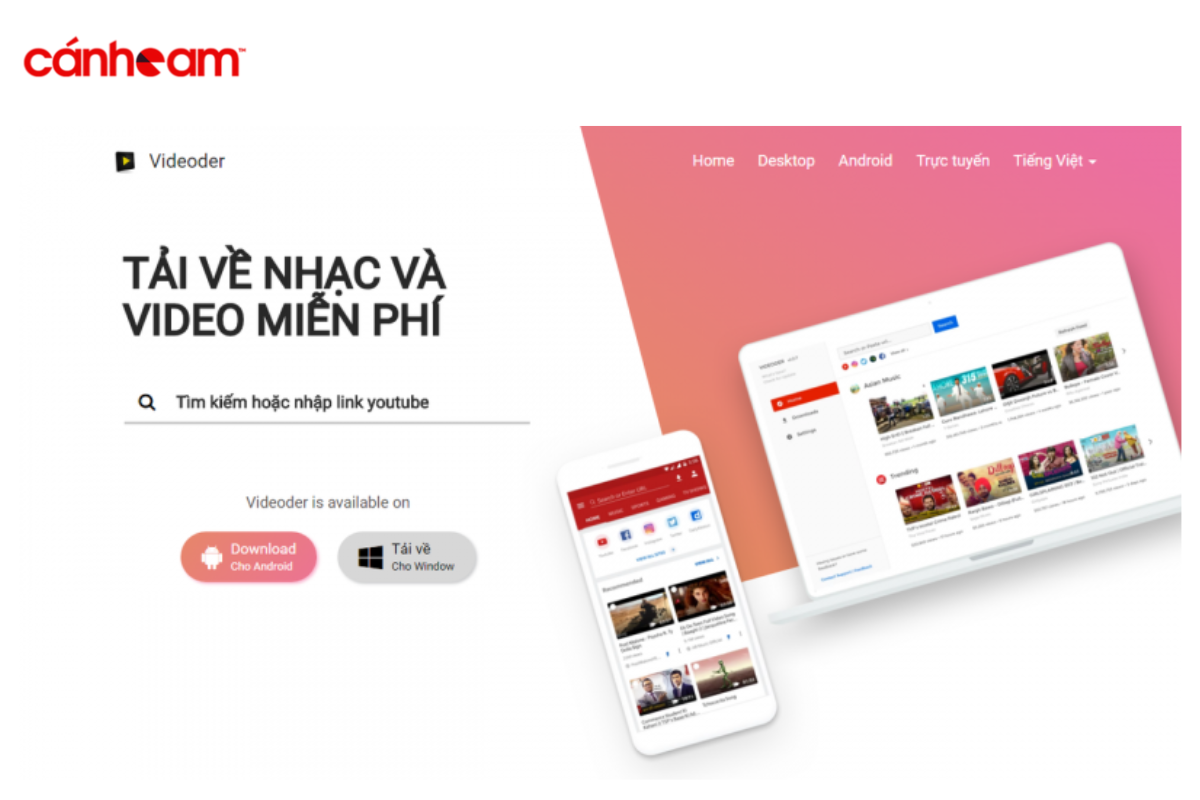 Videoder cho phép bạn tải video, âm thanh từ nhiều trang web khác nhau