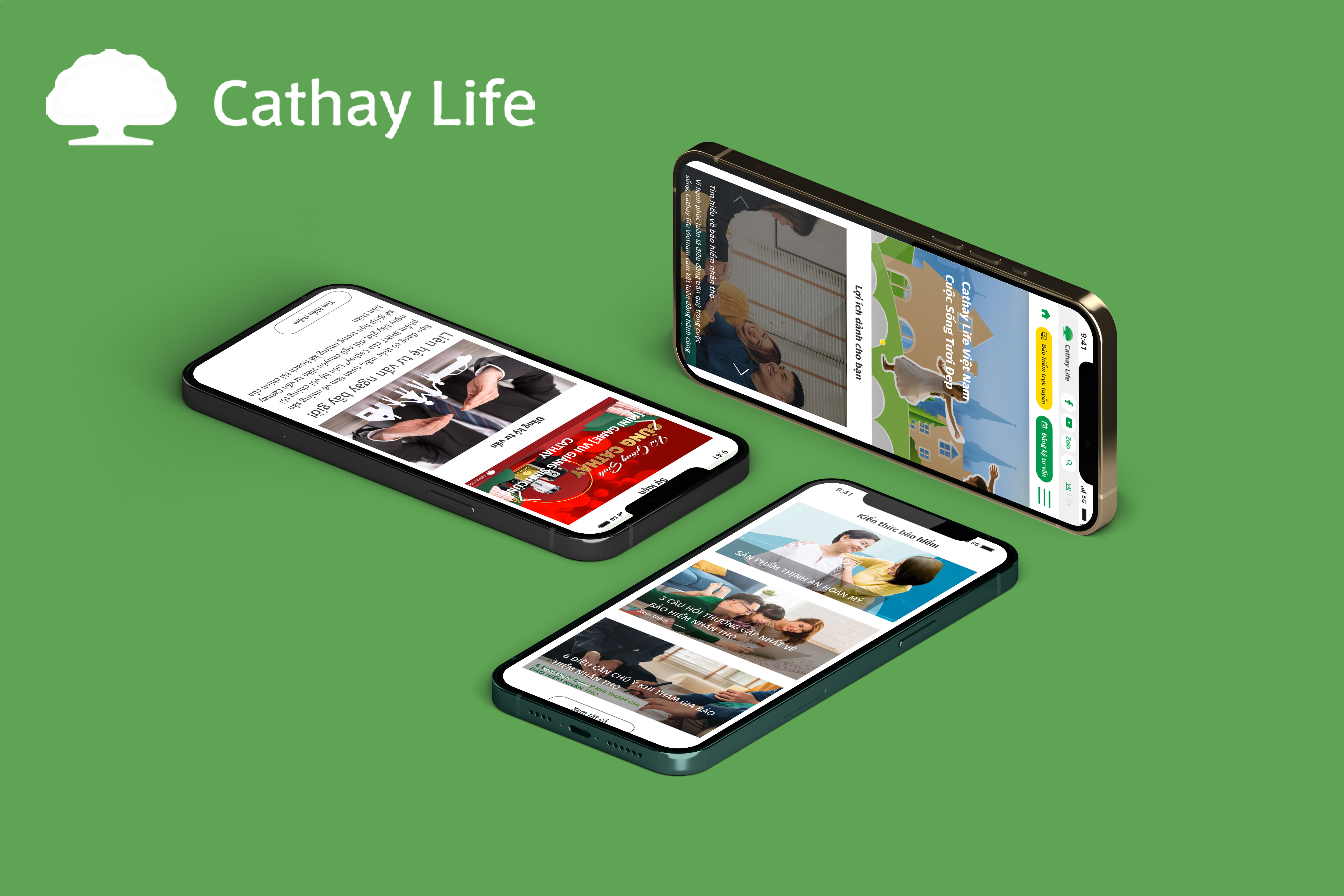 thiết kế website cho Cathay Life, làm trang web cho Cathay Life