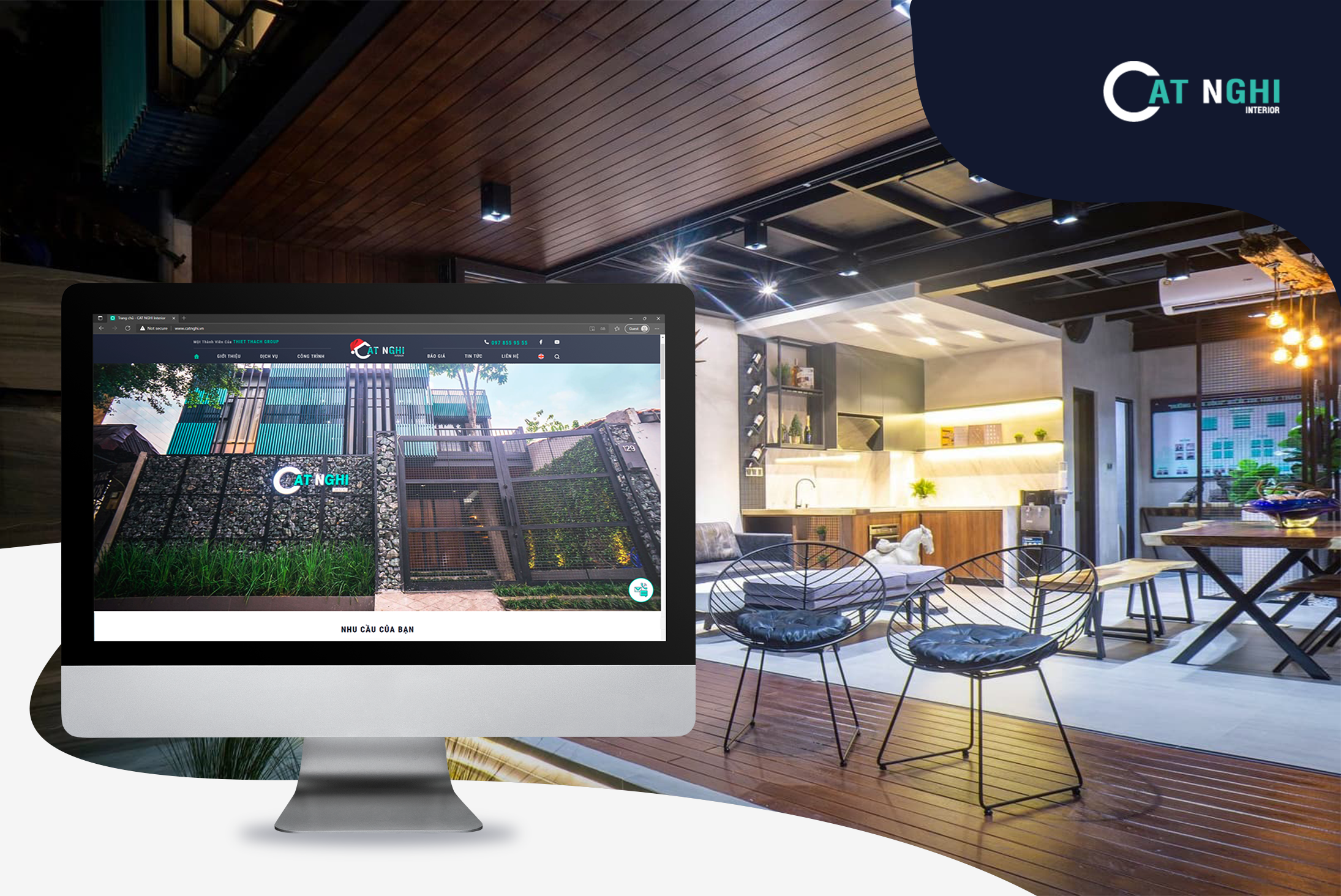 thiết kế website công ty nội thất Cát Nghi Interior