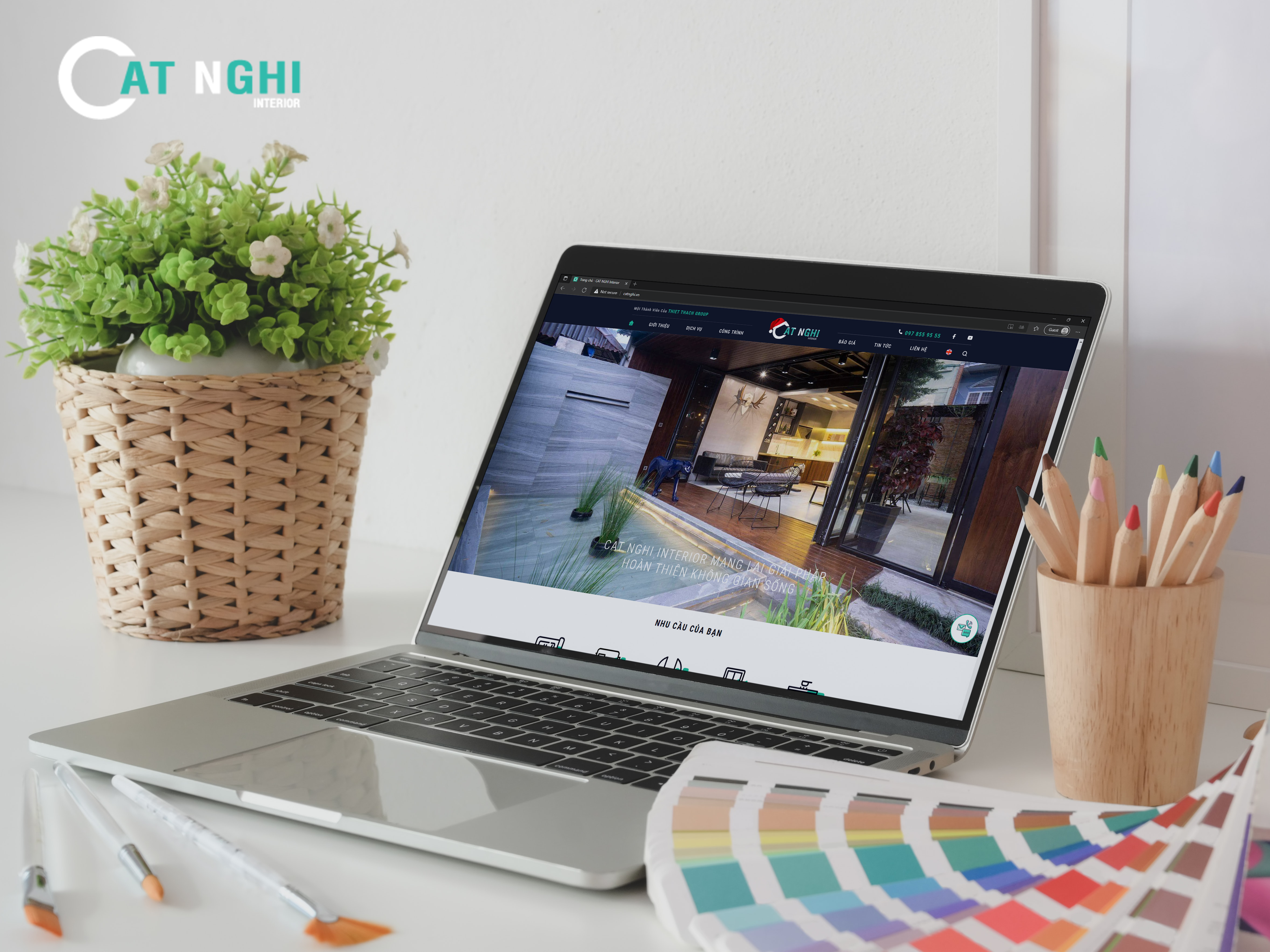 thiết kế website công ty nội thất Cát Nghi Interior