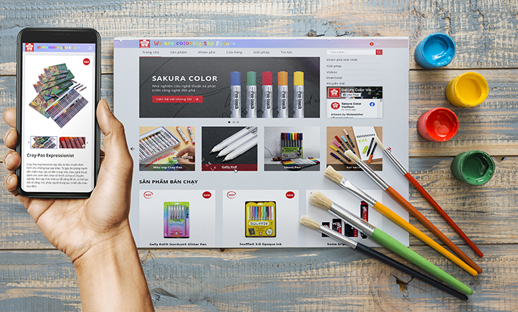 Sakura Color website designed by Canh Cam 3