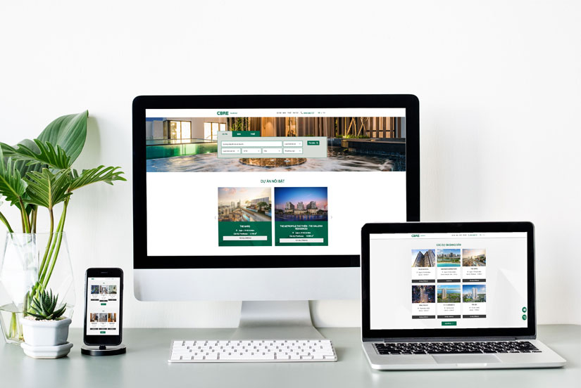 Cánh Cam thiết kế website thương hiệu cho CBRE ảnh 1