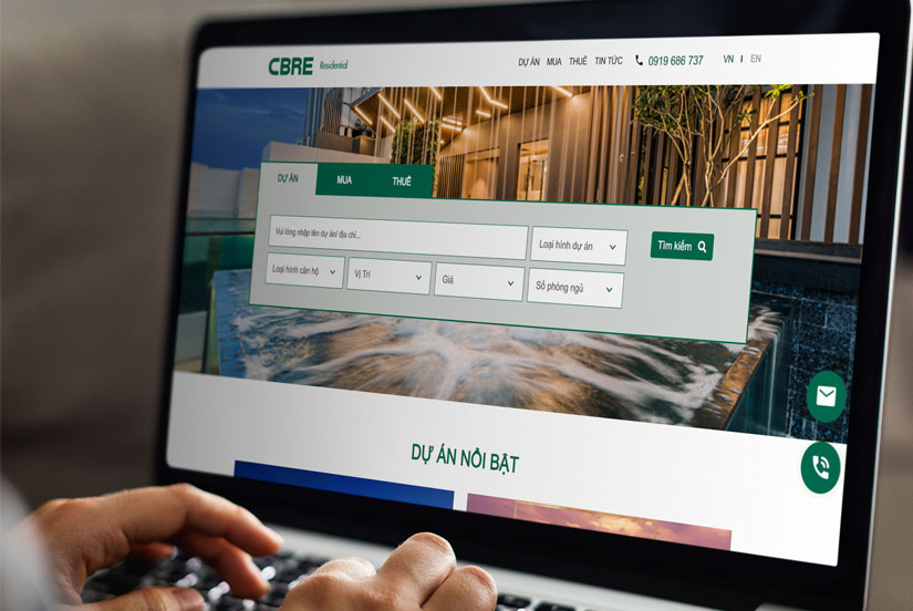 Cánh Cam thiết kế website thương hiệu cho CBRE ảnh 2