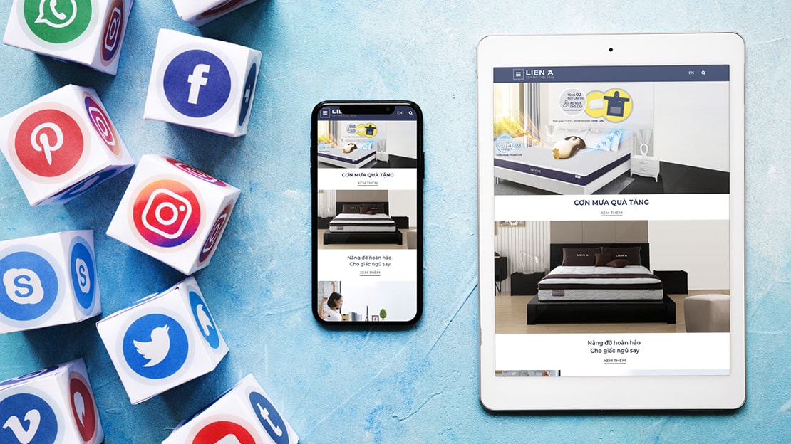 Cánh Cam thiết kế website cho nệm Liên Á ảnh 1