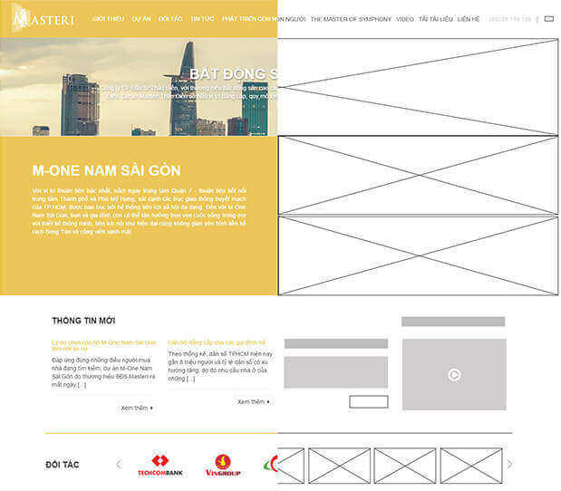 Masteri website, designed by Canh Cam 1