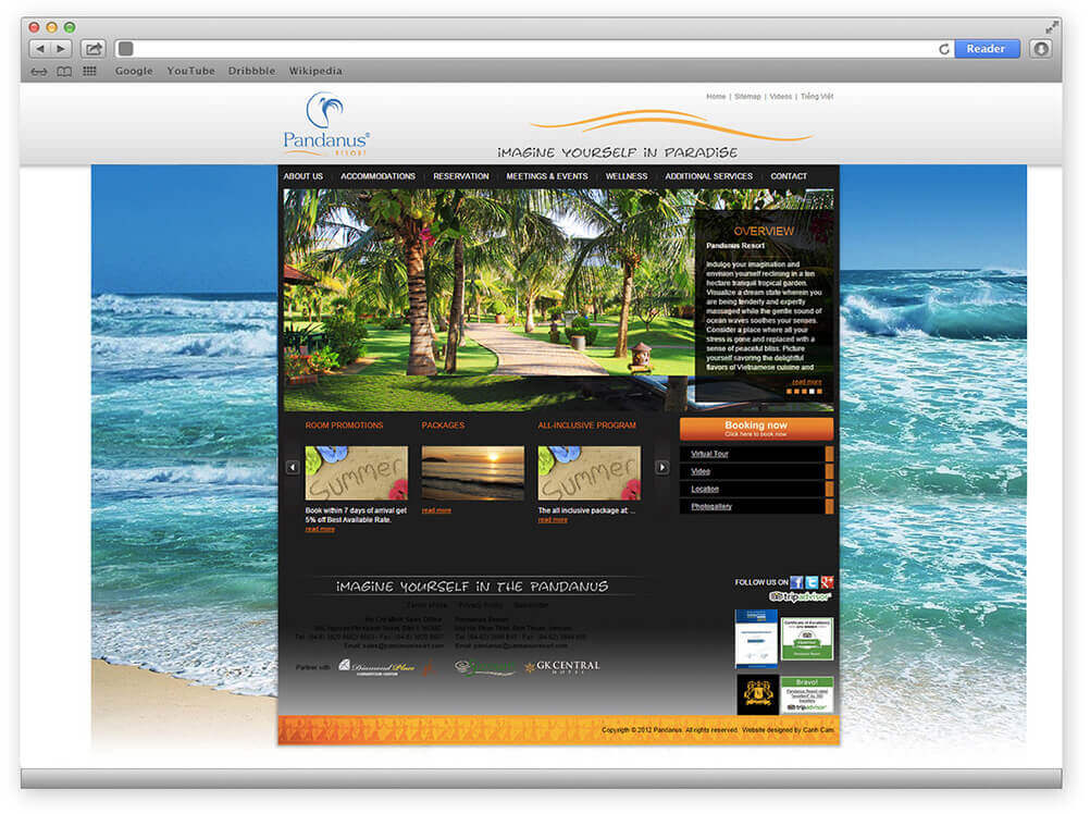 Cánh Cam thiết kế website cho Pandanus Resort ảnh 5
