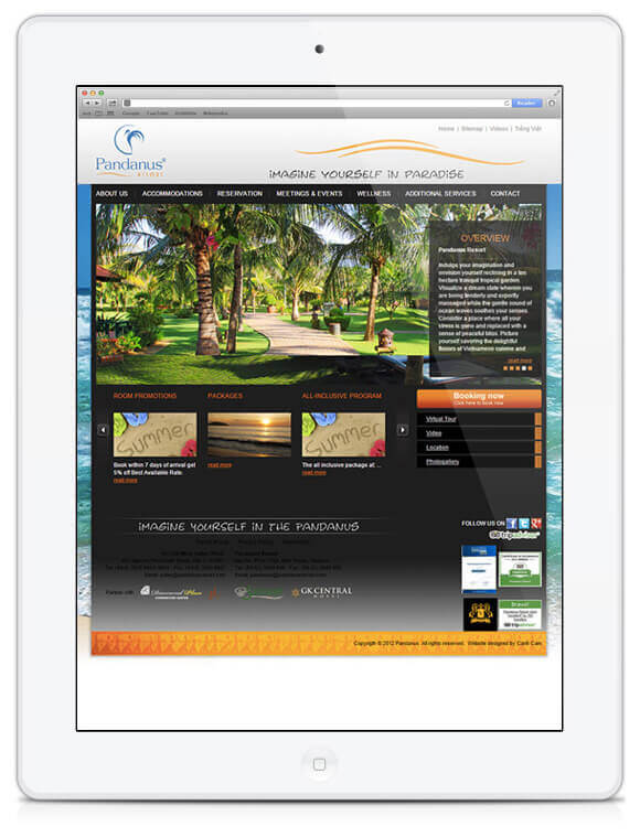 Cánh Cam thiết kế website cho Pandanus Resort ảnh 6