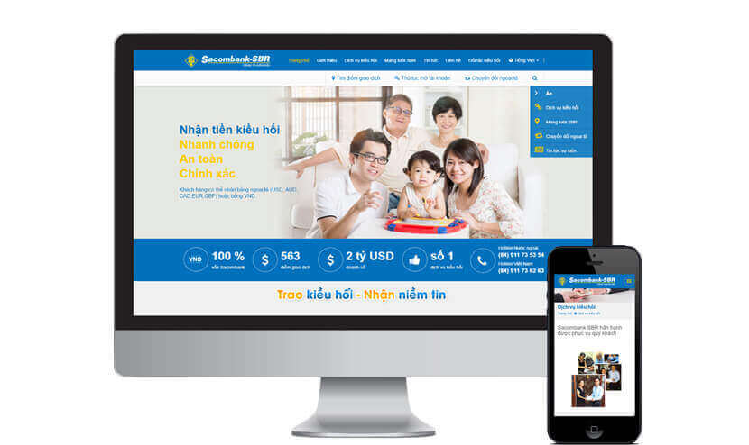 Sacombank kiều hối thiết kế website tại Cánh Cam ảnh 4