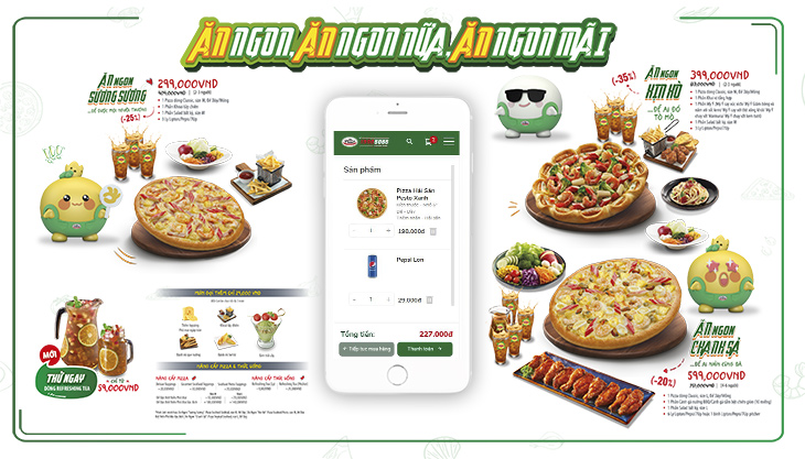The Pizza Company website, designed by Canh Cam 4