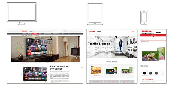 Toshiba website designed by Canh Cam image 2