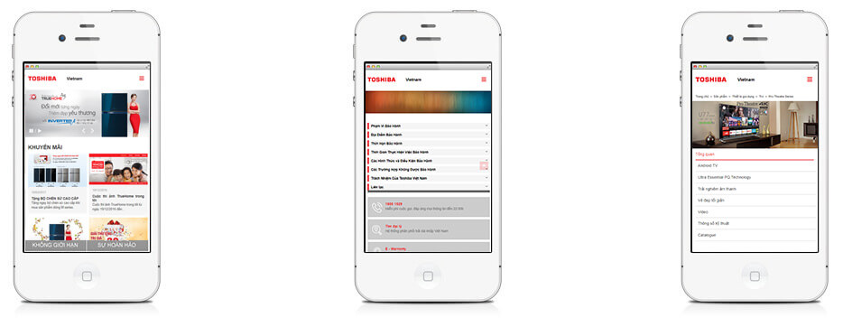 Toshiba website designed by Canh Cam image 5