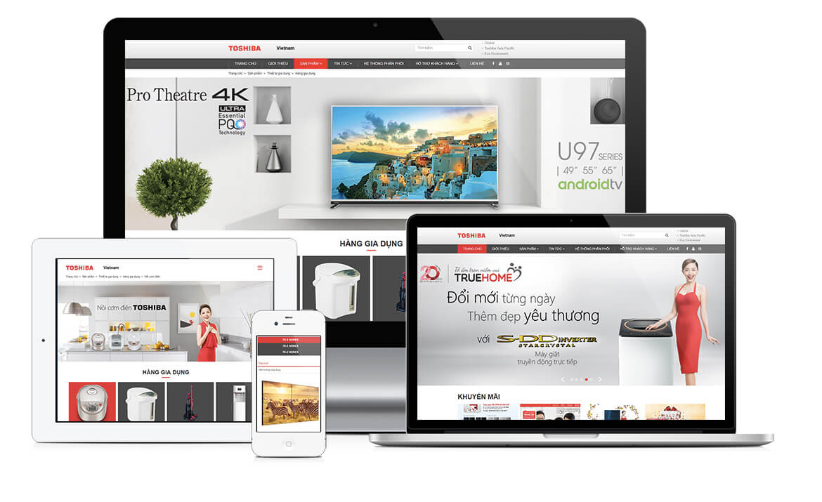 Toshiba website designed by Canh Cam image 6