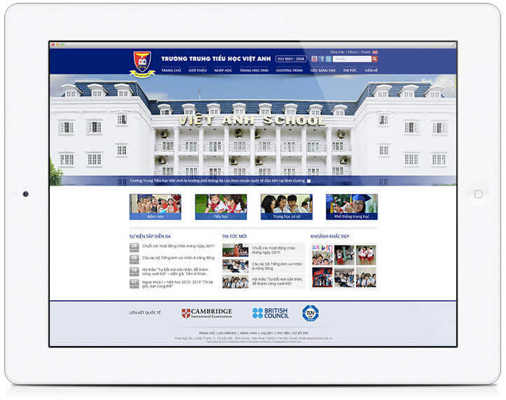 Trường quốc tế Việt Anh thiết kế website tại Cánh Cam ảnh 7