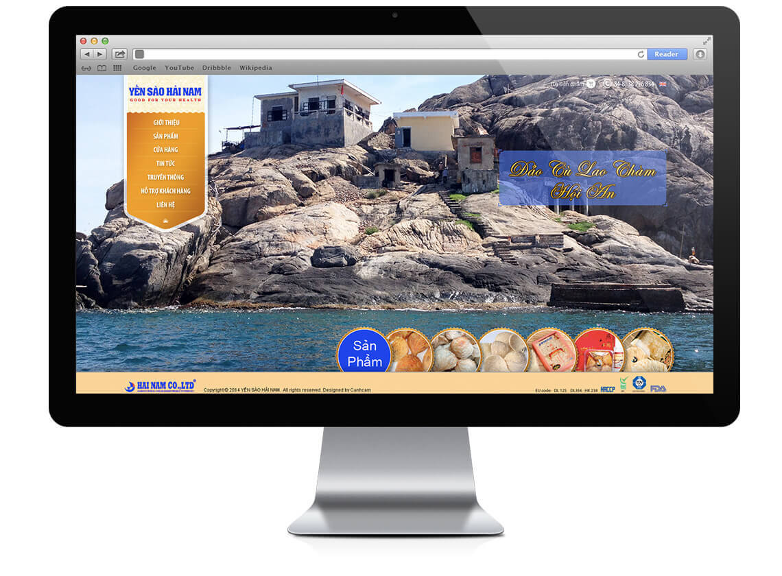 Cánh Cam thiết kế website cho Yến Sào Hải Nam ảnh 2