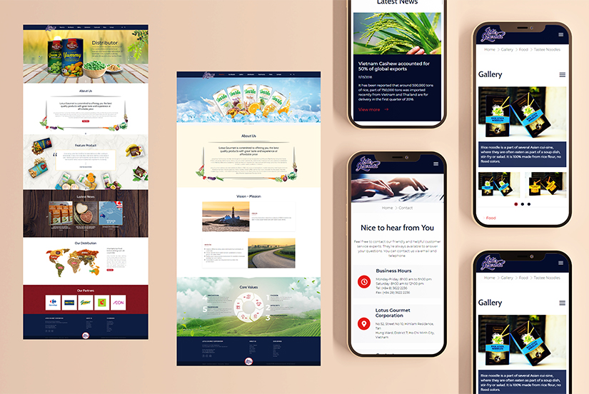 Lotus Gourmet thiết kế website tại Cánh Cam ảnh 3
