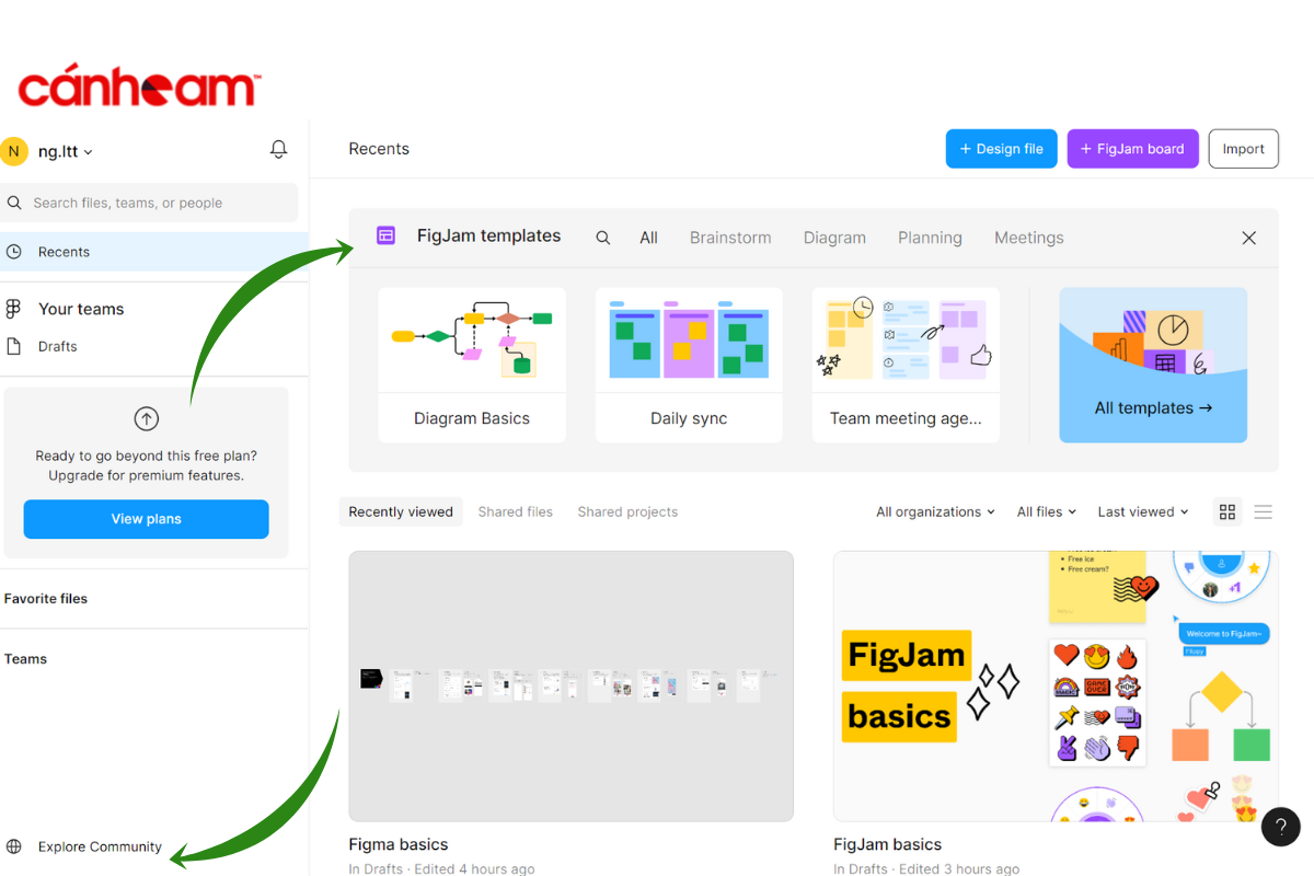 Hướng dẫn sử dụng Figma chi tiết, bước 2 Chọn các mẫu Template có sẵn trên Figma