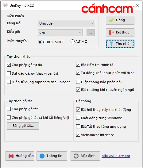 cài đặt Unikey lên máy tính