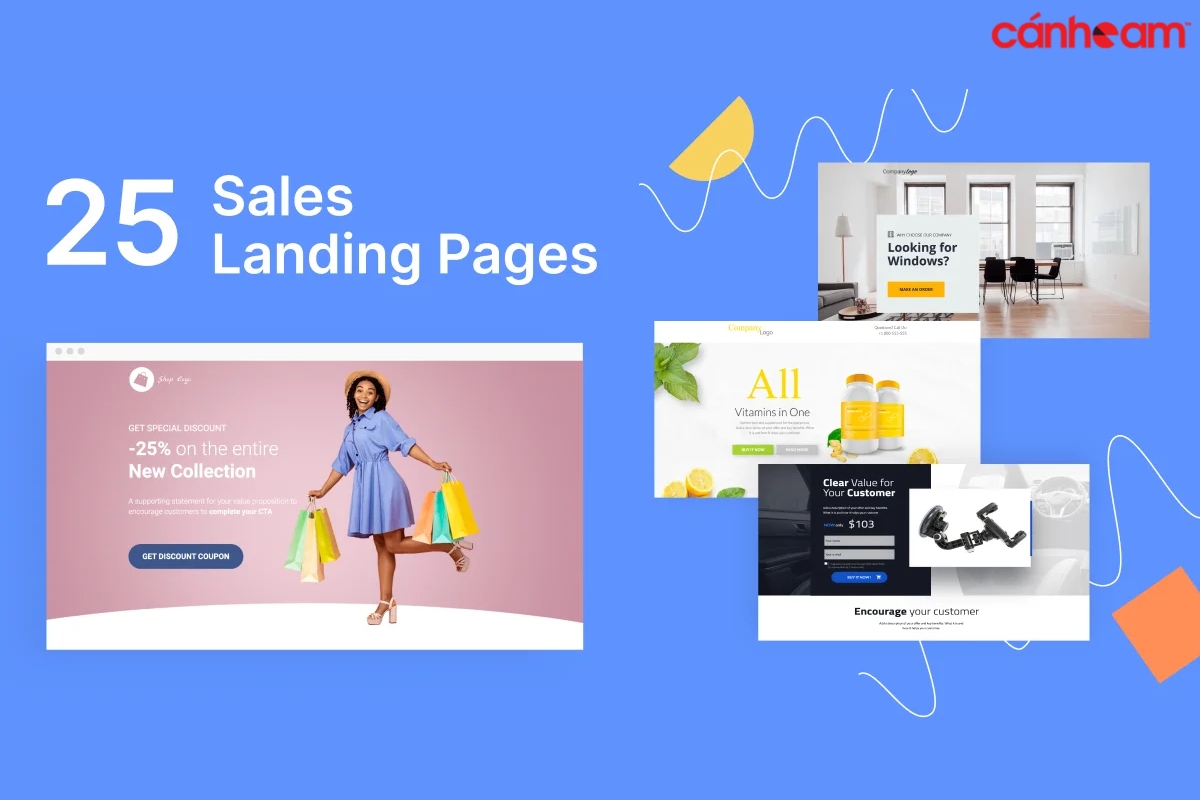 Mẫu trang bán hàng trên Landing Page