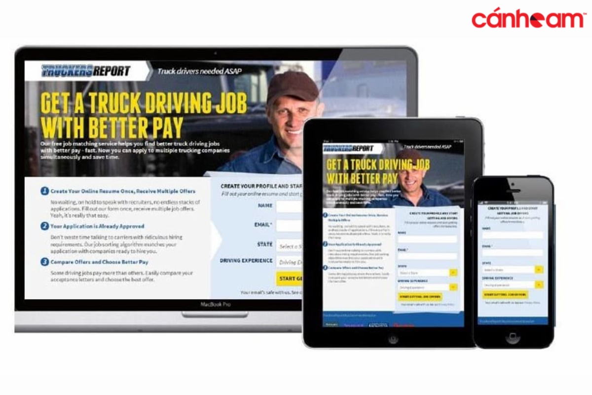 Ví dụ về Landing Page