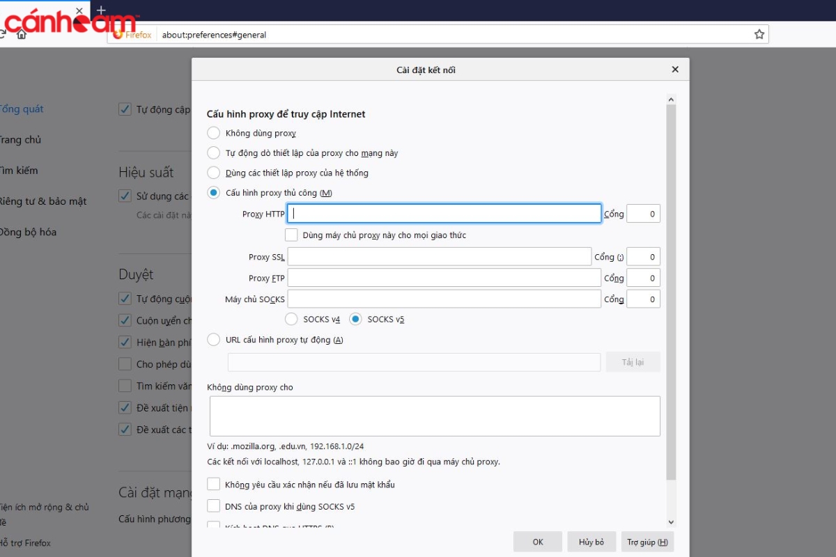 Hướng dẫn cài Free Proxy cho Firefox