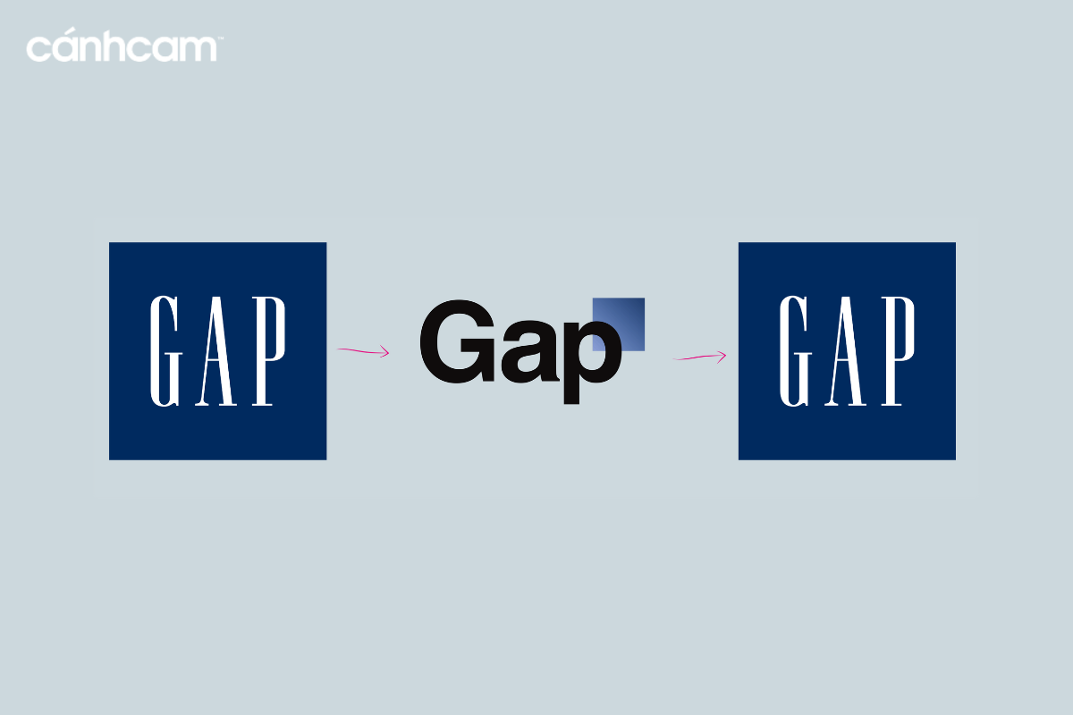GAP quay trở lại bộ nhận diện với logo cũ
