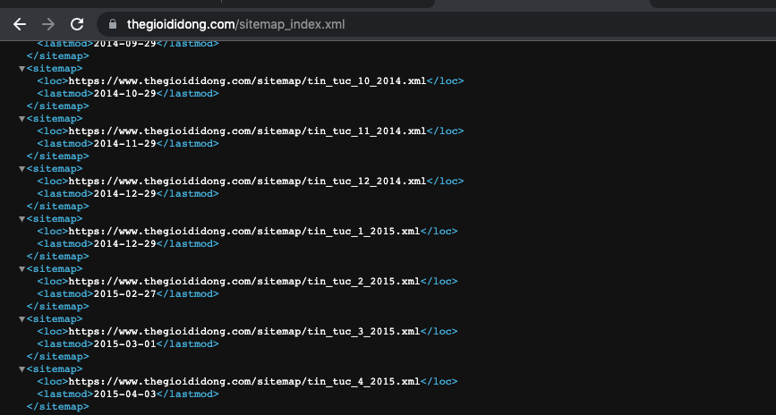 Chia nhỏ sitemap nếu như website của bạn có quá nhiều trang