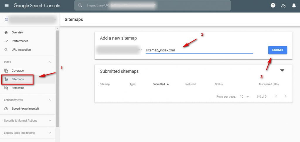 Gửi Sitemap của bạn tới Google Search Console