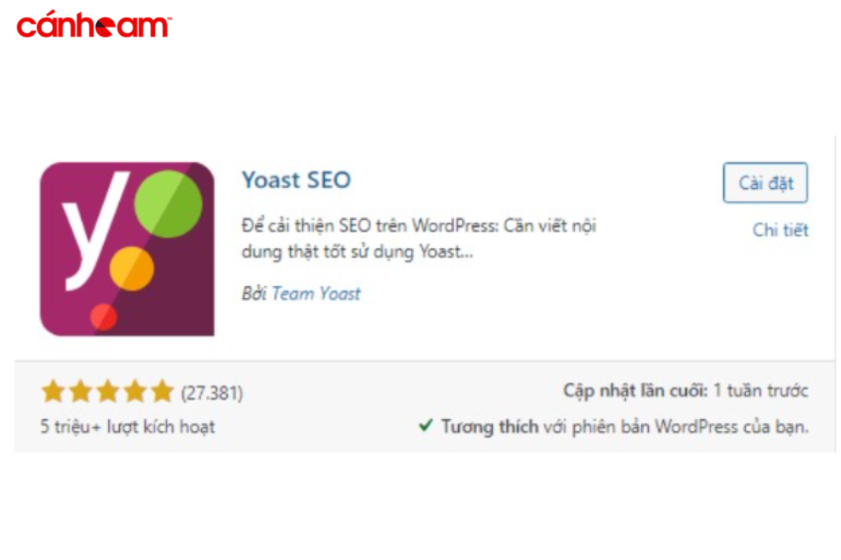 Cài đặt và kích hoạt plugin Yoast SEO