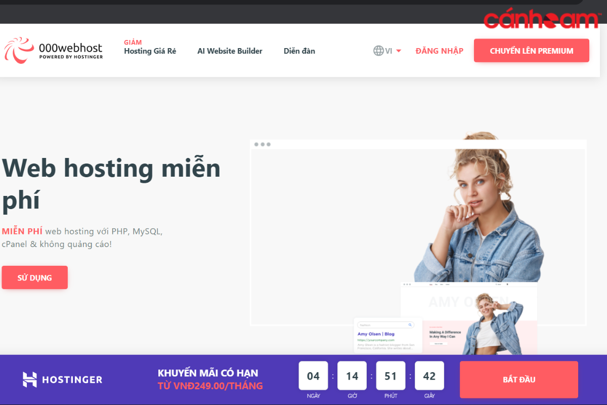 000webhost.com trang cung cấp hosting free chất lượng hoạt động vào năm 2007