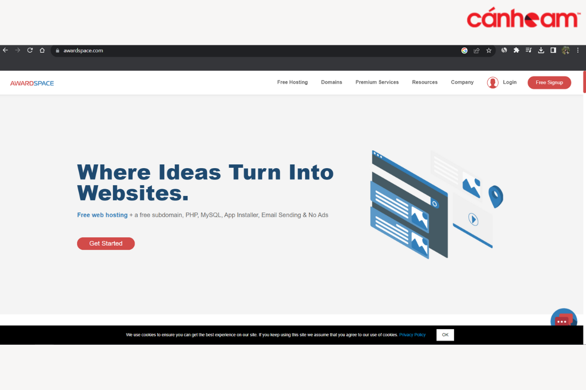 Top hosting free không chứa quảng cáo tốt nhất
