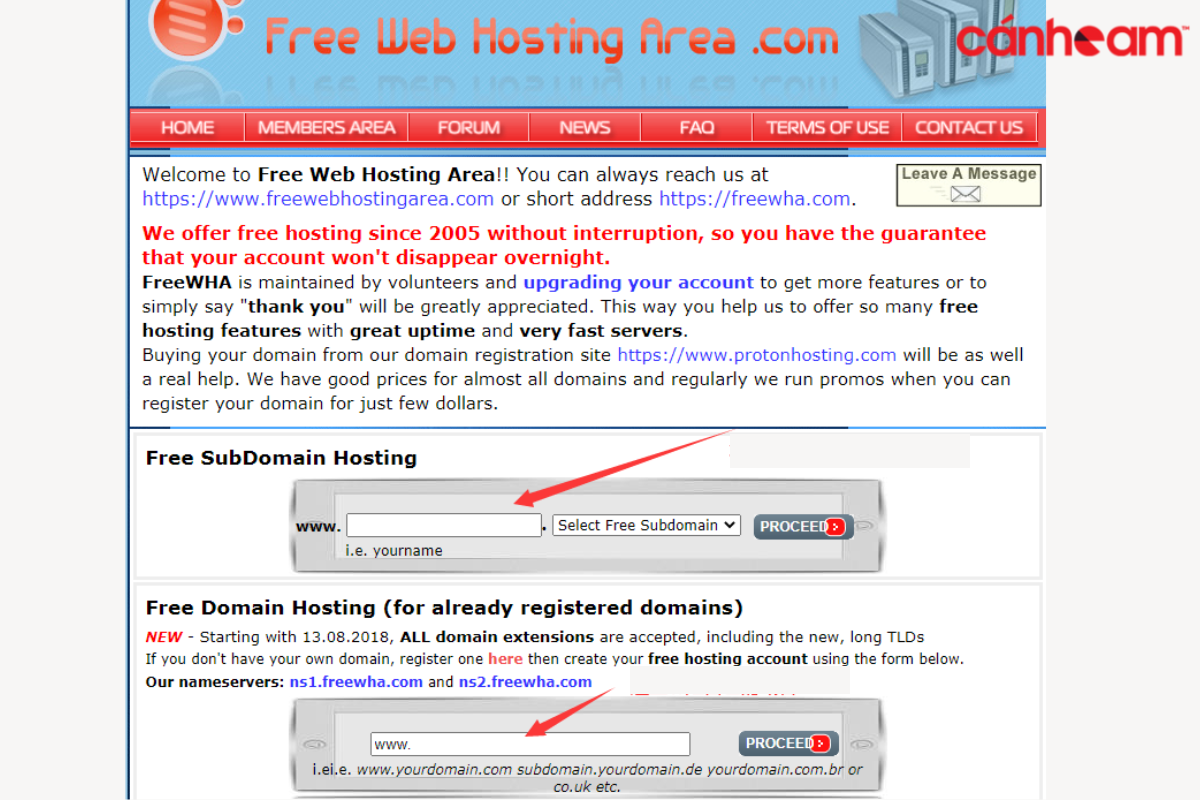 Top hosting free không chứa quảng cáo tốt nhất
