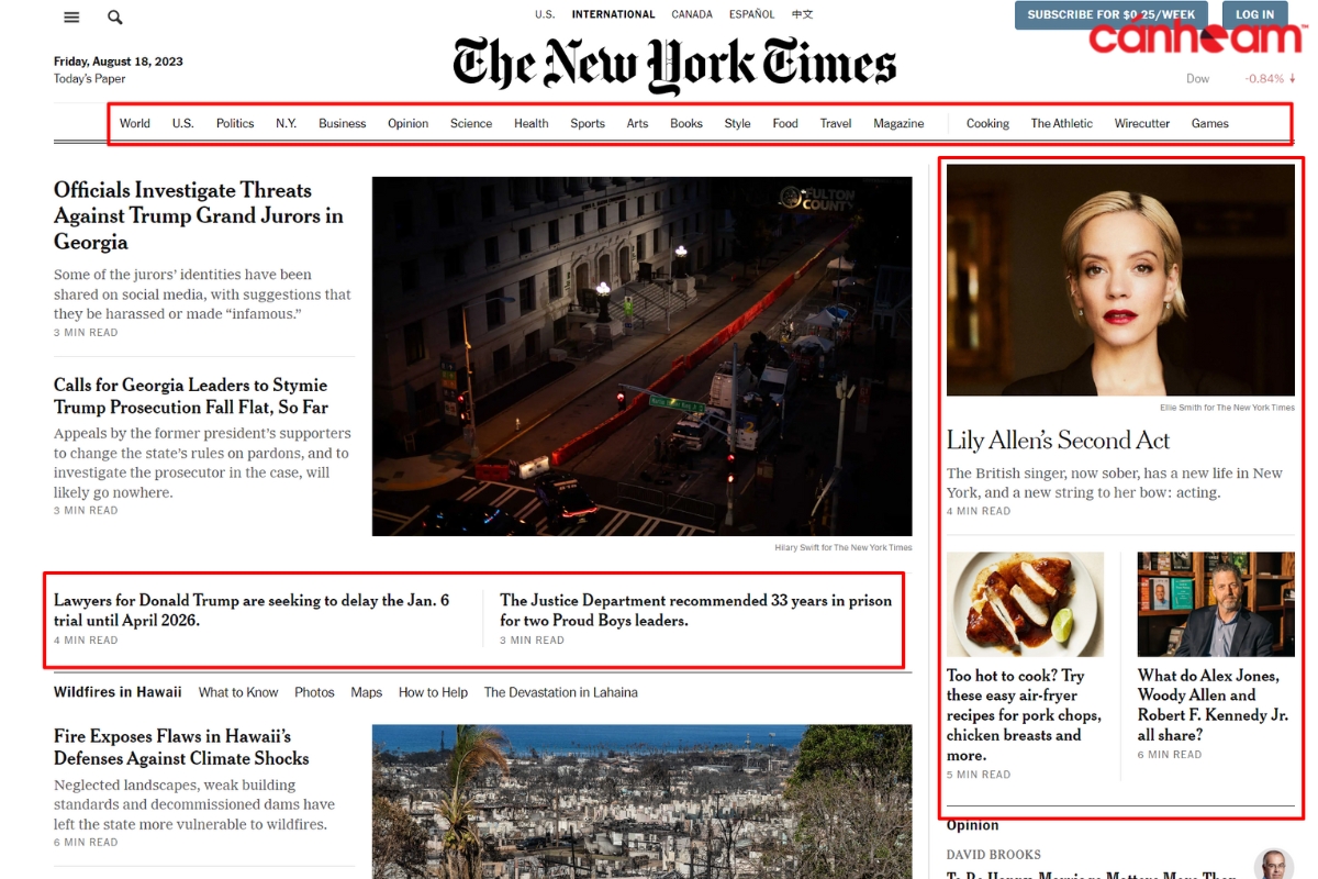 Đối với những trang web Newspaper, bố cục nội dung mà họ triển khai vô cùng quan trọng