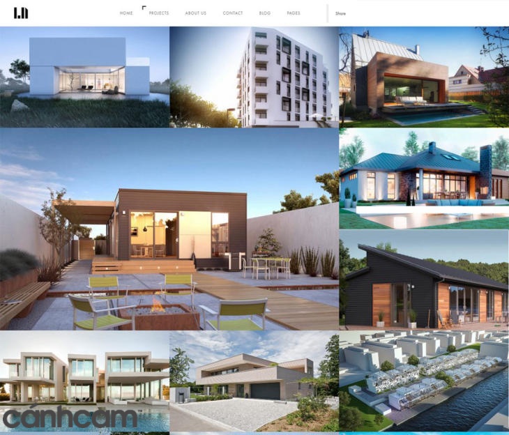 Web layout có nội dung chính là hình ảnh