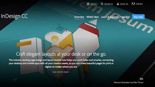 InDesign công cụ tạo mockup website