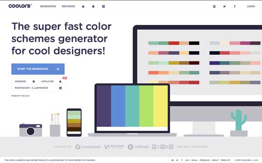 Coolors công cụ tạo mockup website