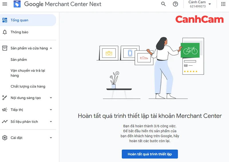 đăng ký Google Shopping bằng Google merchants