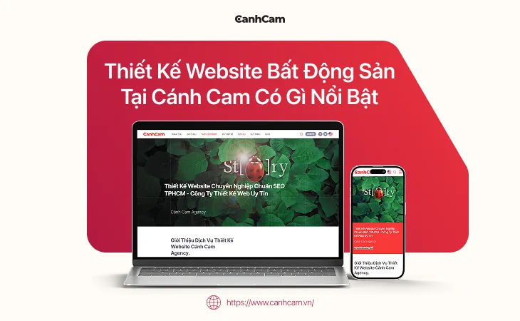 dịch vụ thiết kế website bất động sản tại Cánh Cam
