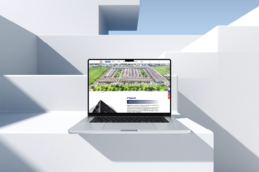 Megabuild Website Mockup Designed by CanhCam